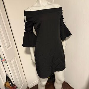 NWT INA Black Off-Shoulder Dress
